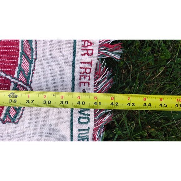 Vintage Twelve Days Of Christmas Woven Tapestry Fringe Throw Blanket - Picture 8 of 8